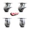 Service Caster 5 Inch Thermoplastic Caster Set with Roller Bearing 2 Brakes and 2 Rigid SCC SCC-35S520-TPRRF-SLB-2-R-2 - alternate 6